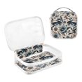 thumbnail image 3 of Flowers and Eyes Clear Cosmetic Bags with Handles PVC Toiletry Bags Zipper Waterproof Portable for Traveling 2 Pcs, 3 of 7