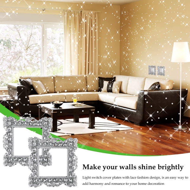 ZheElen 2piece Easily Decorate Socket Frame With Creative Stickers Easy To Apply Remove Light Switch Cover 1Set