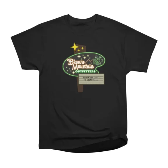 Brown Mountain Outfitters Cryptid Neon Signs T-Shirt Tee Gift For Him Merch For Her Appare