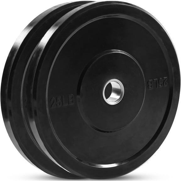 JFIT Olympic Bumper Weighted Plate 2”, Set of 2 Plates, 25 LB Pair