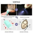 thumbnail image 4 of Alarma de bolsillo, alarma personal con señal de flash LED estroboscópica, alarma estridente de sirena de 130 dB, llavero de alarma recargable por USB, alarma estridente para mujeres/niños/personas, 4 of 8