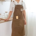 thumbnail image 4 of Guardurnaity Delantal de trabajo Cafeshop Traje Algodón Mano de obra Hogar Restaurante Servicio ajustable Traje Ropa de jardinero Cuerpo del baño Negro Guardurnaity CE015882-02, 4 of 6