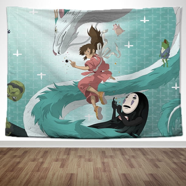 Tapiz decorativo para colgar en la pared Chihiros sin caras, 130 x 150 cm