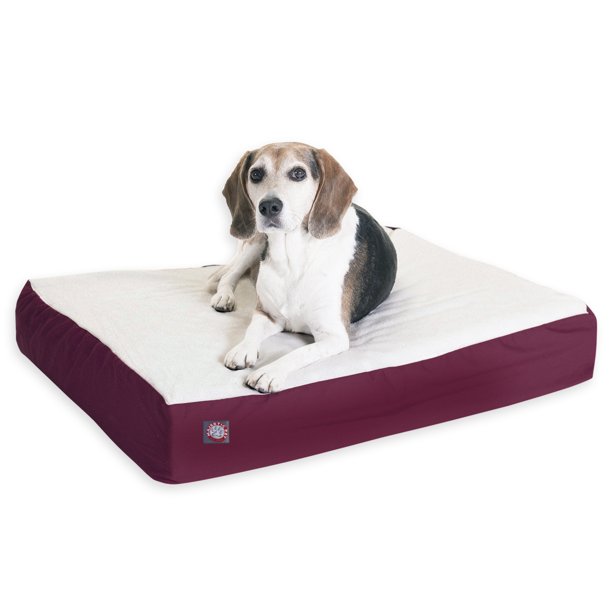 Majestic Pet Poly/Cotton & Sherpa Orthopedic Double Dog Bed Soft Sherpa Cushion