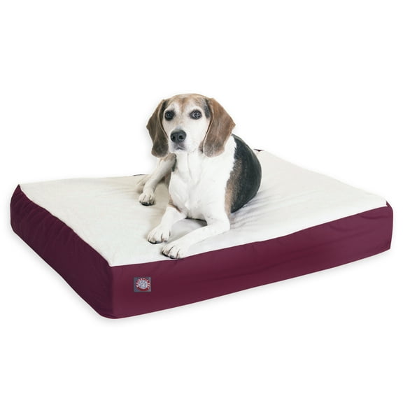 Majestic Pet Poly/Cotton & Sherpa Orthopedic Double Dog Bed Soft Sherpa Cushion