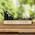 thumbnail image 3 of Craftnamesign Custom Wooden Statistician Desk Name Plate, Statistics Professor Metal Nameplate, 3 of 5