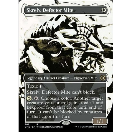 MtG Phyrexia: All Will Be One Rare Skrelv, Defector Mite (Showcase FOIL) #301