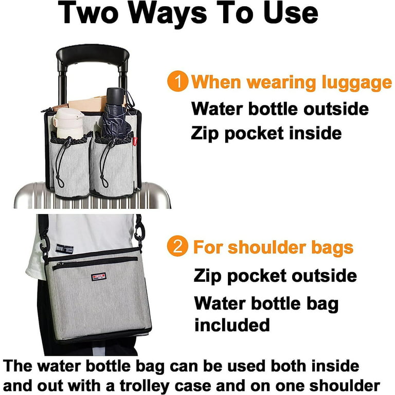 Luggage Travel Cup Holder with Luggage Straps Free Hand Drink Caddy  Beverage Holder Travel Accessories Gift for Flight Attendants Businessmen