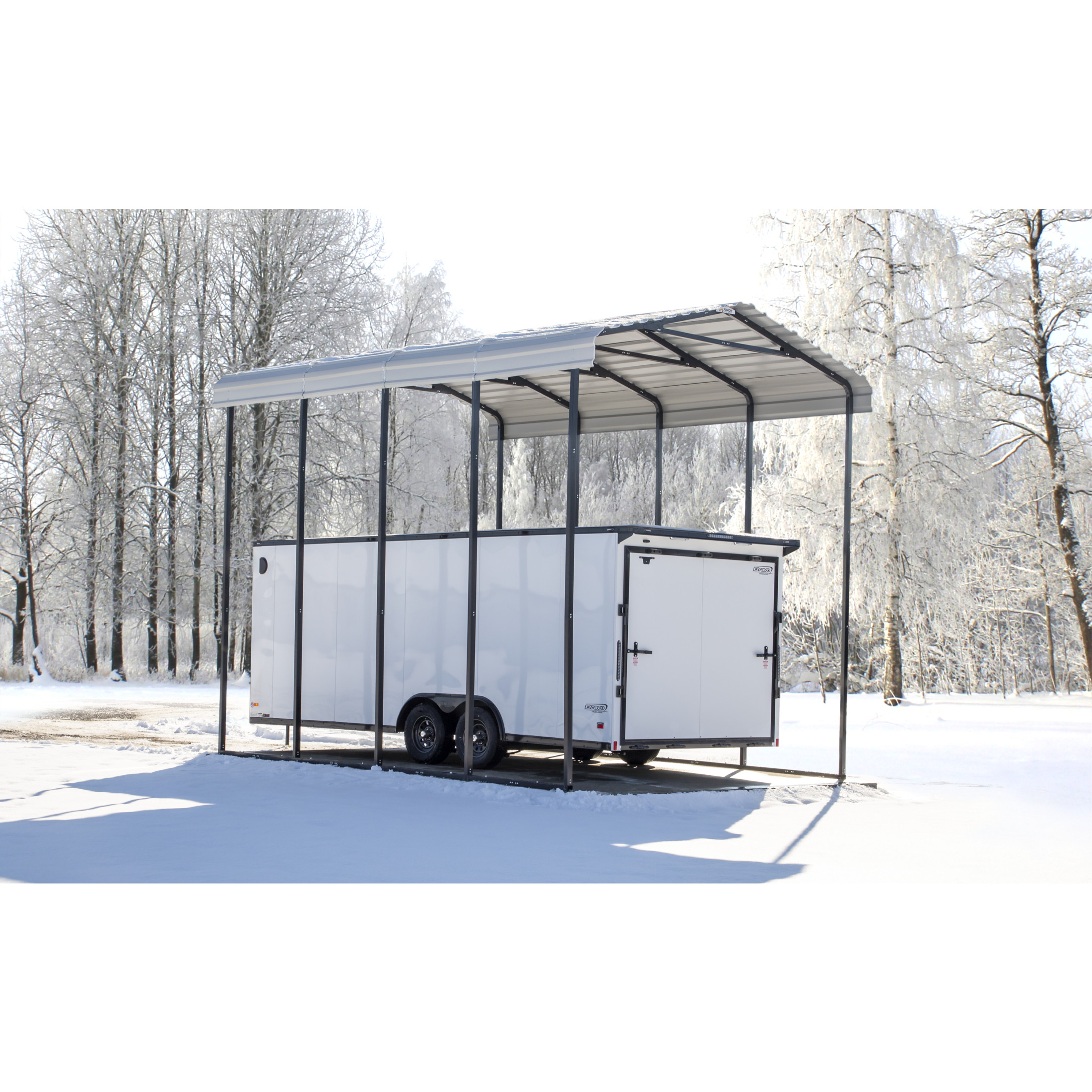 Arrow 14 x 20 x 14 ft Eggshell RV Carport