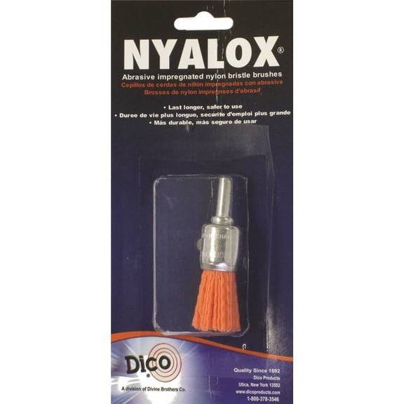 Dico 541-781-3/4 End Brush, 3/4 in Dia, Nylon Bristle
