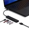 thumbnail image 1 of Adaptador USB-C Satechi Negro 6 en 1 con HDMI 4K, Carga PD y Lectores de Tarjetas, 1 of 8