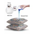 thumbnail image 5 of Waterproof Outdoor Throw Pillows with Inserts 12"x20", Colorful Boho Soft Decorative Pillowcases for Couch Bedroom, Ethnic Vintage Mexican Flowers Southwestern Pillow Covers for Sofa Living Room, 5 of 8