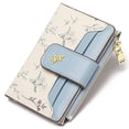 thumbnail image 4 of GAEKEAO Small Wallet for Women Slim Bifold Leather Credit Card Holder Purse Zipper Pocket Coin Wallets with ID Window, 4 of 9