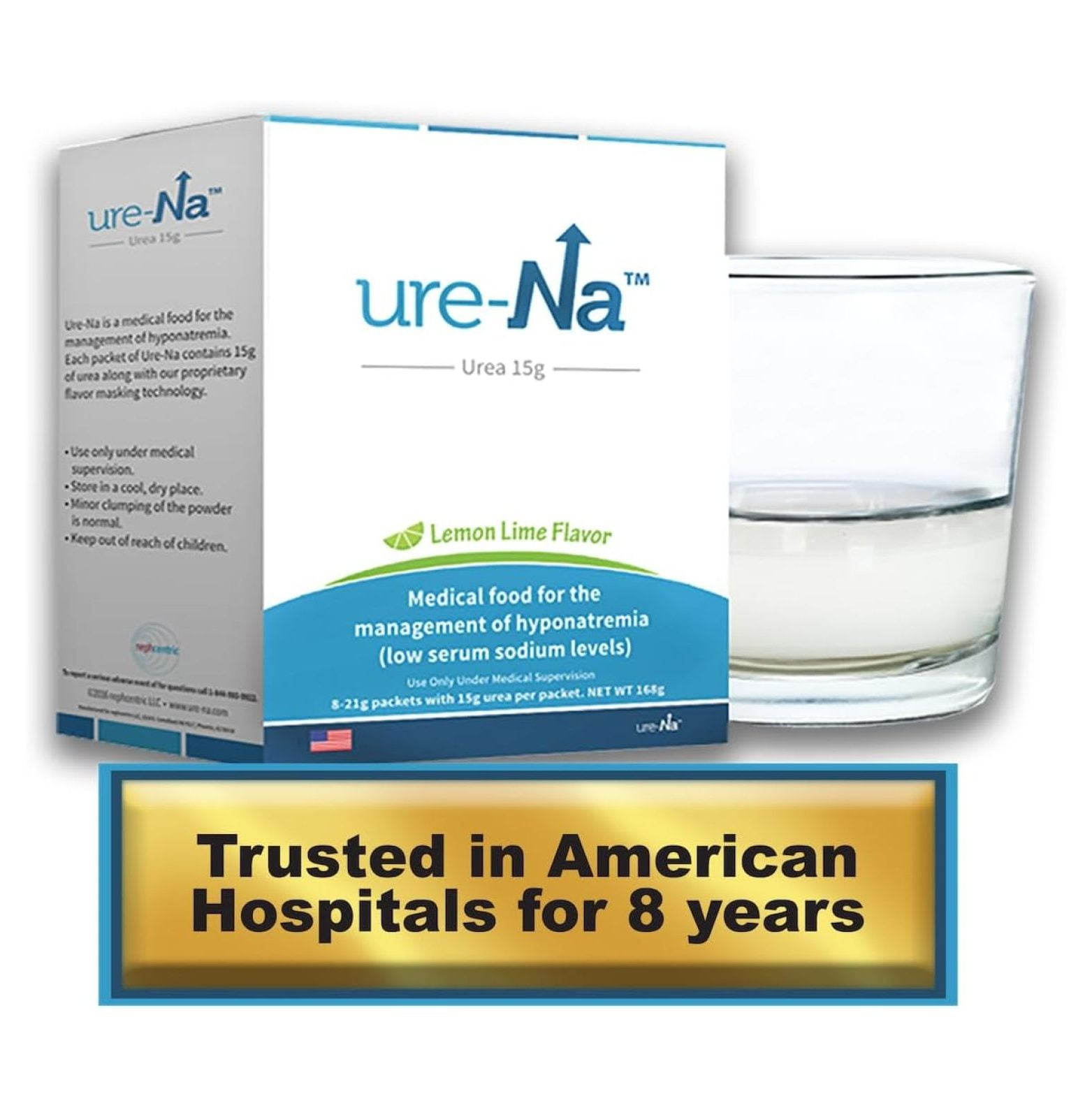 ure-Na USP Urea 15g Natural Lemon Lime Flavor for Low Sodium.