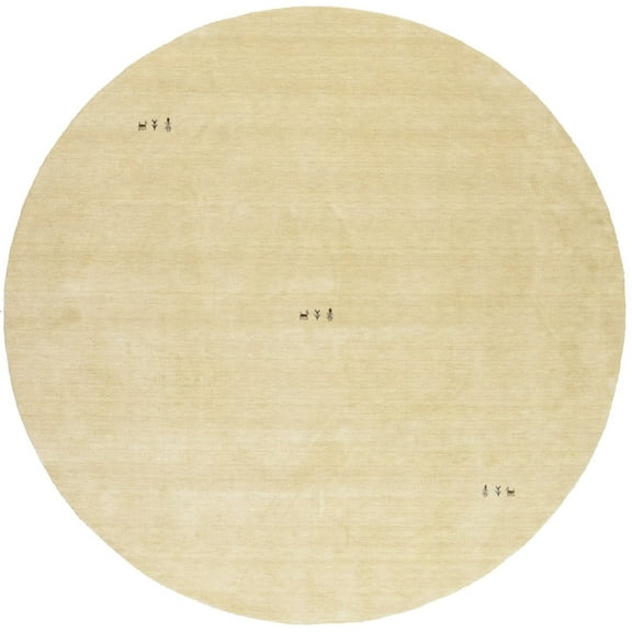 Cream Tribal 8X8 Gabbeh Modern Round Rug