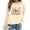 Beige-d, variant on Women’S Sweatshirt Womens Long Sleeve Sweatshirt Oversized Pullover For Women Green Sweatshirt Cute Winter Outfits For Women Young Women Size S