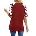 thumbnail image 5 of Womens Blouses Dressy Casual Floral Print Short Sleeve Shirts Round Neck Raglan Baseball Tee Summer Trendy Tops 2026 Blusas Basicas, 5 of 8