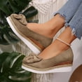 thumbnail image 5 of oqasdz Women Casual Shoes Elegant Bow Design Solid Color Slip On Dressy Shoes Comfortable Breathable Work Business Wedding Shoes Outdoor Summer, 5 of 6