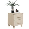 Set of 2 Bedroom Bedside Table Nightstand End Organizer 2 Drawers Storage Black main image 0