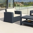 thumbnail image 2 of Compamia Monaco Outdoor Club Chair in Dark Gray with Cushion, 2 of 15