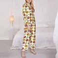 thumbnail image 3 of Fotbe Sunflowers And Skull Conjunto de Pijama de Manga Larga para Mujer con Estampado, Ropa de Dormir de 2 Piezas, Conjunto de Casa Suave y Cómodo con Bolsillos-Small, 3 of 7