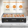 thumbnail image 2 of ROVSUN 30" Electric Countertop Flat Top Griddle, 3000W Electric Griddle, Teppanyaki Grill Stainless Steel with Adjustable Temperature Control 122°F-572°F for Home Restaurant Commercial, 2 of 8