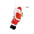 thumbnail image 1 of Decoración navideña de Papá Noel, oficina en casa, escalada en cuerda, adorno colgante, decoración de tela, 36 cm Inevent HA002093-03, 1 of 2