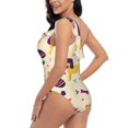 thumbnail image 4 of Sikiie Cartoon Poodle Dog Print Women One Piece Swimsuits Tummy Control One Shoulder Bathing Suits Ruffle Swimwear, From S to XXL-Medium, 4 of 6