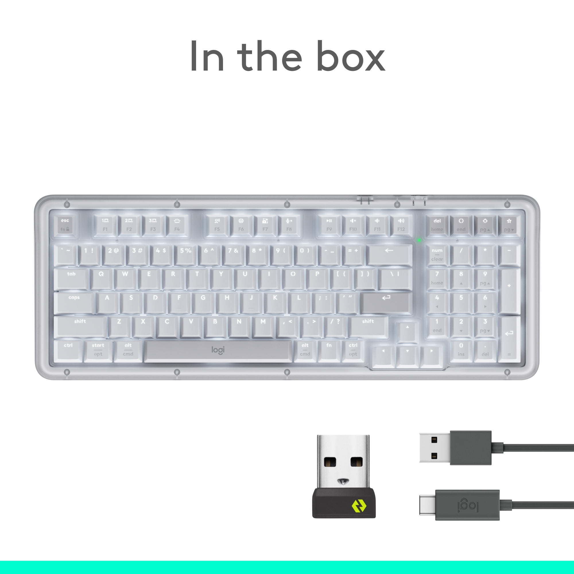 Logitech Alto Keys K98M wireless mechanical keyboard, customizable keyboard with vibration absorbing gasket, Bluetooth, Off White