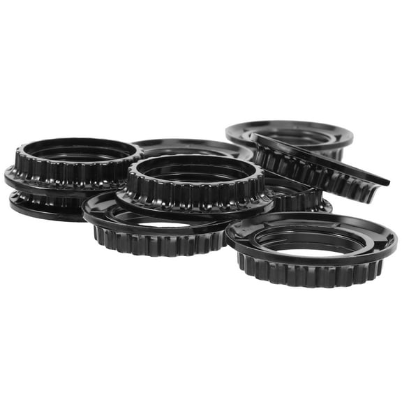 Raindrops E26 Lamp Shade Ring Collar for Floor Lamp Black Plastic 10pcs