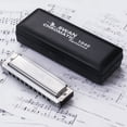 thumbnail image 4 of Swan Harmonica Chromatique 10 Trous 40 Tons Clé de C Argent avec Boîte Exquise, 4 of 4