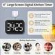 thumbnail image 2 of 4X Temporizador de Cocina Digital - Temporizador Magnético de Cuenta Regresiva con Gran Volumen de Pantalla LED para Cocinar Y para Niños, 2 of 5