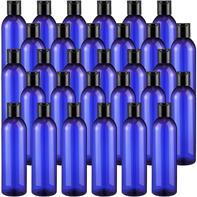 Botellas exprimibles de plástico Eccliy, paquete de 60, 240 ml con tapas de disco