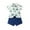 Blue, variant on TSADFHJI Baby Boy Clothes Newborn Sleepers Toddler Boys Short Sleeve Cartoon Pineapple Prints T Shirt Tops Shorts Child Kids Gentleman Outfits 2-3 Years Light Green