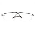 thumbnail image 4 of Agstum Titanium Rimless Flexible Frame Hingeless Optical Eyeglasses Clear Lens (Black, Non-Prescription Clear Lens / 55), 4 of 4