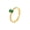 Gold Green, variant on Four Claw Full Starry Ring for Women Titanium Steel Inlaid Cut Zircon Engagement Jewelry Circle Silver White Size 8