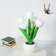 thumbnail image 5 of Lámpara de mesa con flores, tulipán, luz LED de noche para escritorio, decoración del hogar, sala de estar, flores artificiales, 5 of 8