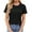 Black, variant on DDAPJ pyju Womens Lace Short Sleeve Tops Dressy Casual Blouses Pleated Work Dressy Shirts Holiday Outfits Black L