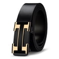 thumbnail image 4 of Cinturón de cuero de lujo ligero con hebilla automática para hombre, cinturón de vestir interior, informal, de negocios, combina con todo, 4 of 5