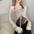 thumbnail image 1 of Hot Girl Style Halter Neck Vest With Drawstring Slim T-shirt Two-piece Set, 1 of 7