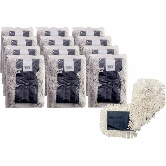 Genuine Joe Disposable Cotton Dustmop 24"x5" 12/CT Natural 00365CT