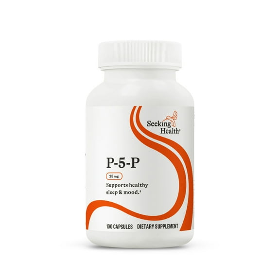 Seeking Health P-5-P (Pyridoxal 5-Phosphate) - Immune Health & Homocysteine Metabolism Support - Support Energy Production with Bioavailable Vitamin B6 - 25, 100 Capsules