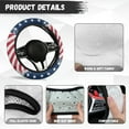 thumbnail image 6 of Yuyamidu American Flag Steering Wheel Cover Flannel Car Wrap Cover Sweat Absorption Auto Steering Wheel Protector Accessories for Most Cars Sedans, 4th of July, 6 of 7