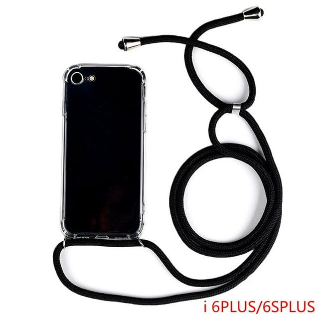 Replacement For iPhone 6 Plus/6S mobile phone protector Plus Phone Protective Cover Transparent TPU Case Protector 1.5MM Lanyard