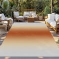 thumbnail image 2 of Burnt Orange Grey Ombre Outdoor Rug for Patio/Deck/Porch, Non-Slip Large Area Rug 4 x 6 Ft, Farmhouse Gradient Minimalist Indoor Outdoor Rugs Washable Area Rugs, Reversible Camping Rug Carpet Runner, 2 of 8