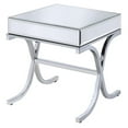 thumbnail image 2 of Home Square 2-Piece Furniture Square Mirror Top End Table Set in Chrome, 2 of 2
