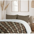thumbnail image 6 of Ambesonne Vintage Duvet Cover Set, Art Deco Gatsby Squares, 2-Calking, Black Camel and Champagne, 6 of 7