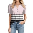 thumbnail image 3 of NAMTYQX Basic Tees for Women Short Sleeve Crewneck Fashion Relaxed Fit Womens Graphic T Shirts Pink Size L, 3 of 5