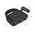 thumbnail image 3 of Neorosiri 120W Car Charger Adapter, PD3.1 Fast Charging Cigarette Lighter Splitter, 5 Ports for Simultaneous Charging, Compatible with GPS, Dash Cam, Vacuum, Car Fridge, and More, 3 of 9
