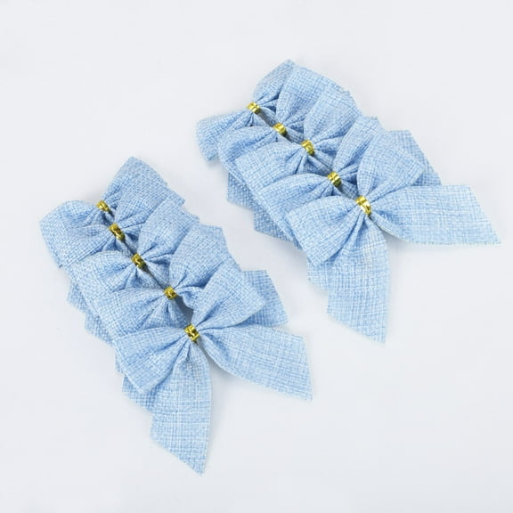 10PCS Christmas Bows Various Styles Bows Fabric Christmas Tree Garland Accessories Decoration Party Party Decorations Blue